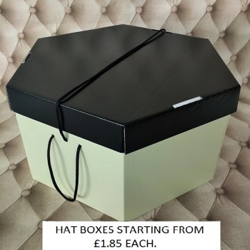 Black Lid, Cream Base Hatboxes